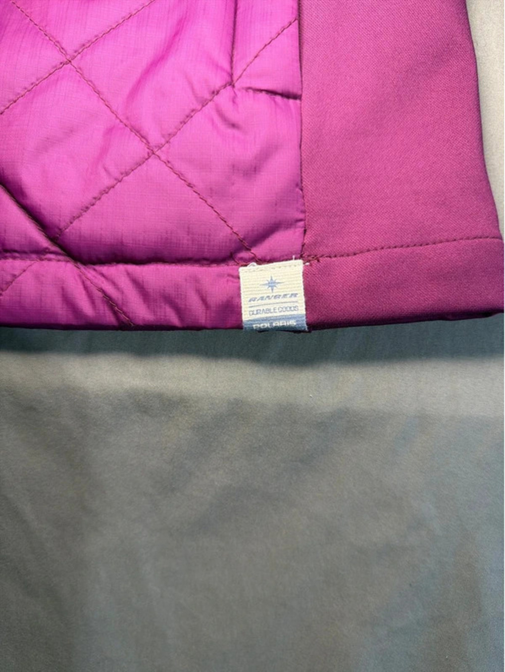 Polaris Ranger Large Quilted Nylon Vest with Thermore Insulation - Plum Purple - Picture 3 of 6